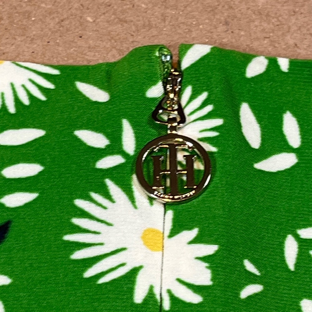 Tommy Hilfiger Green Daisy Floral V-Neck Sleeveless Midi Dress 16W NWT X1AJ1JEV - Picture 8 of 9